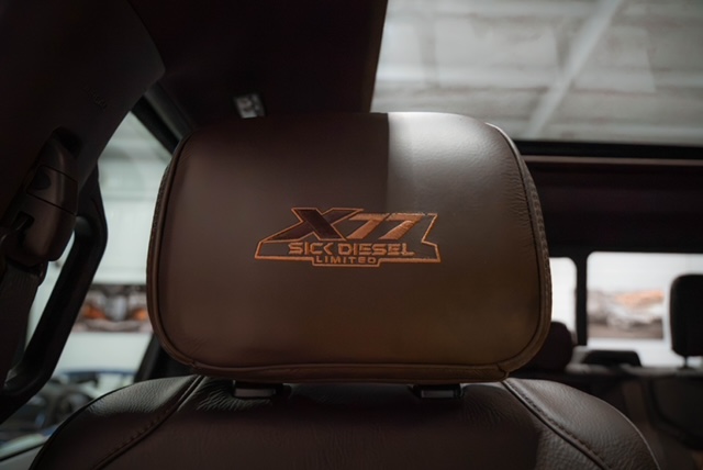 X77 Limited headrest embroidery